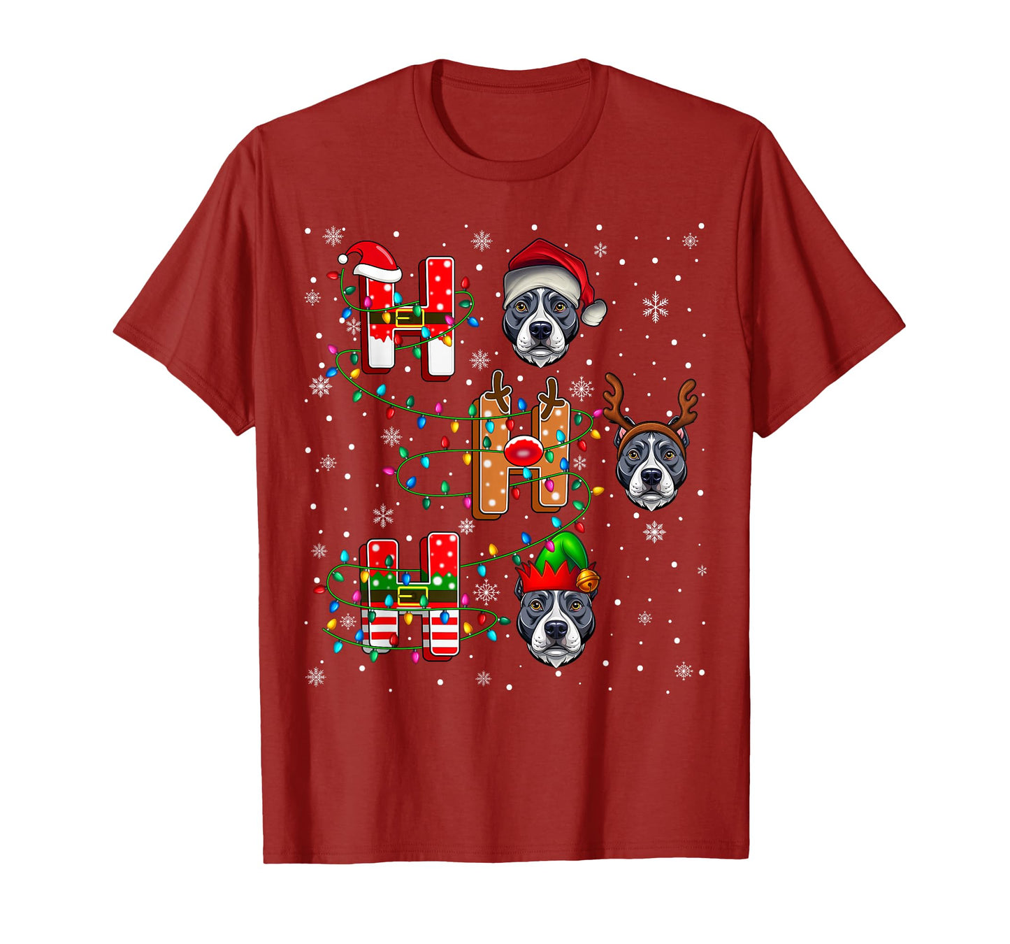 Ho Ho Ho Santa Reindeer Hat Elf Matching French Bulldog Xmas T-Shirt