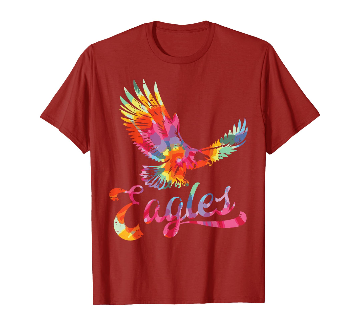 Eagle Tie Dye Retro 70s 80s Women Men Kids T-Shirt