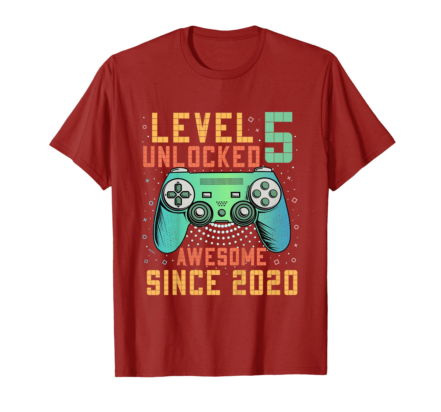 Kids Level 5 Unlocked 5th Birthday 5 Year Old Boy Gifts Gaming T-Shirt