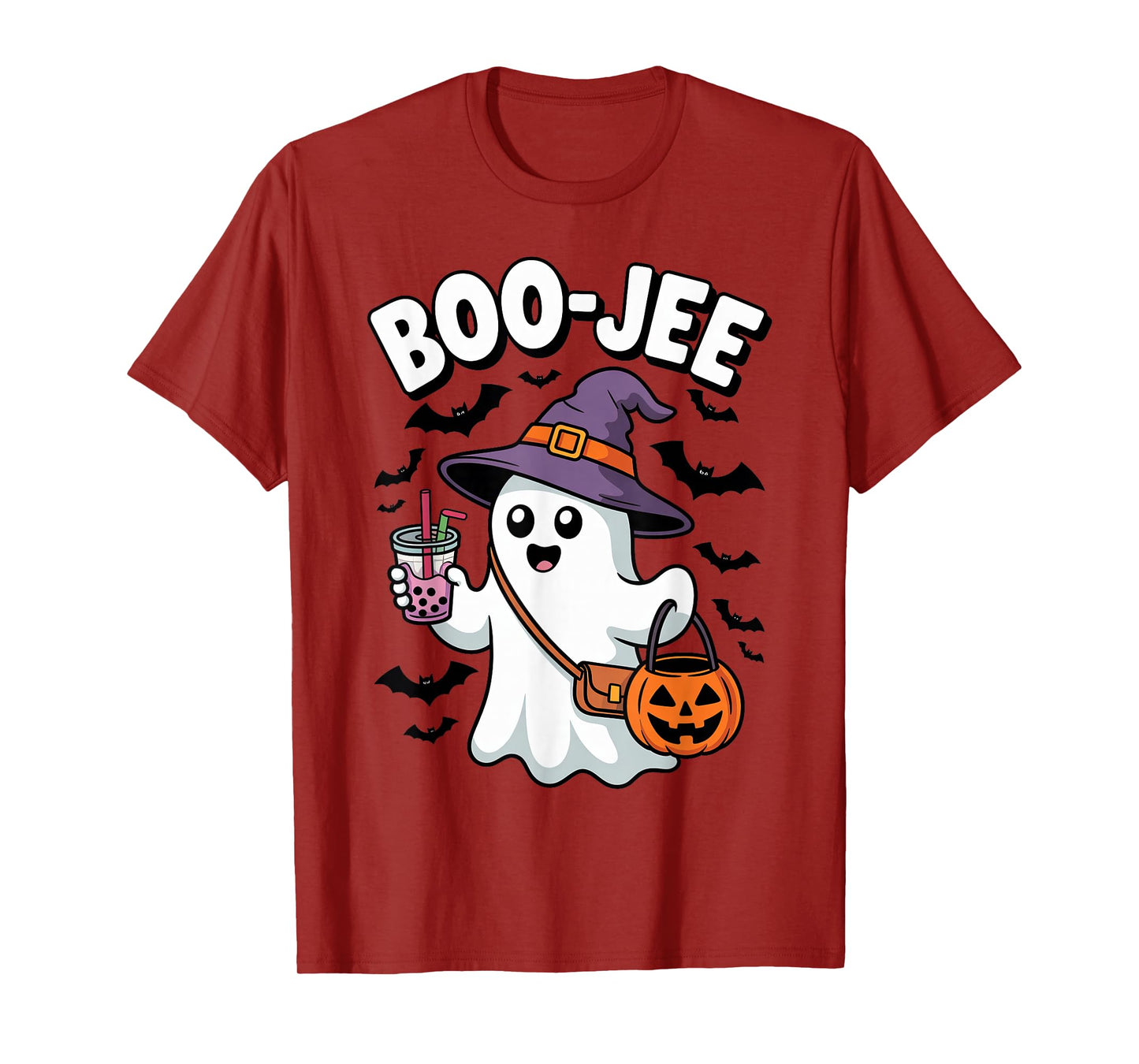 Cute Boujee Ghost Costume Witch Hat Coffee Halloween Party T-Shirt