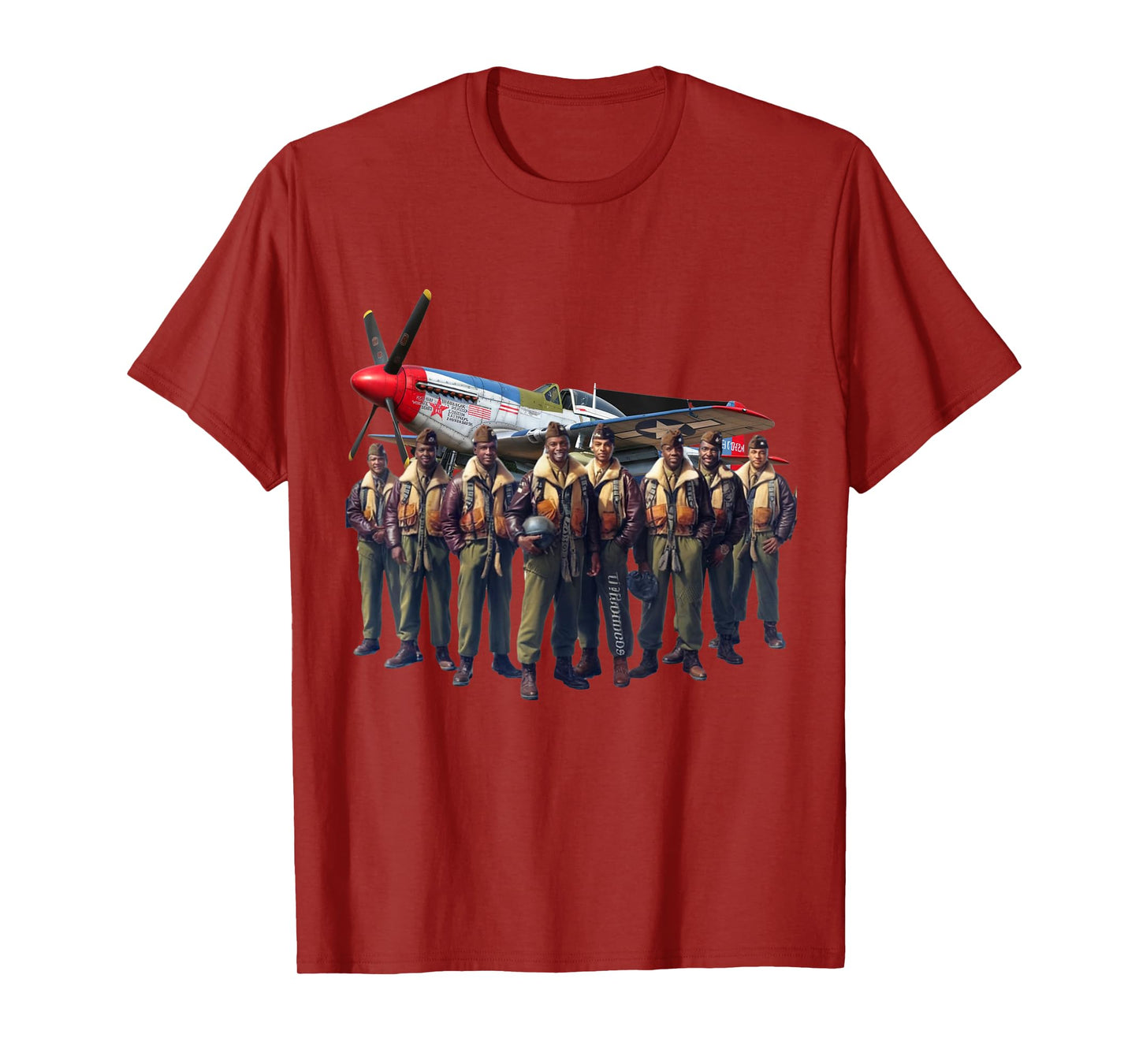 Retro Black Airmen Black History World War 2 Tuskegee Pilots T-Shirt