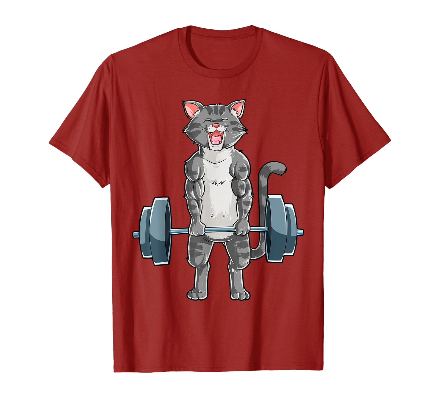 Cat Weightlifting Powerlifting Deadlift Fitness Gym Workout T-Shirt