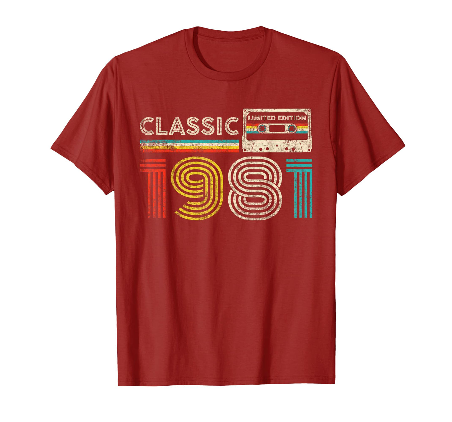 Classic 1981 Vintage 1981 Cassette Tape Men Women Birthday T-Shirt
