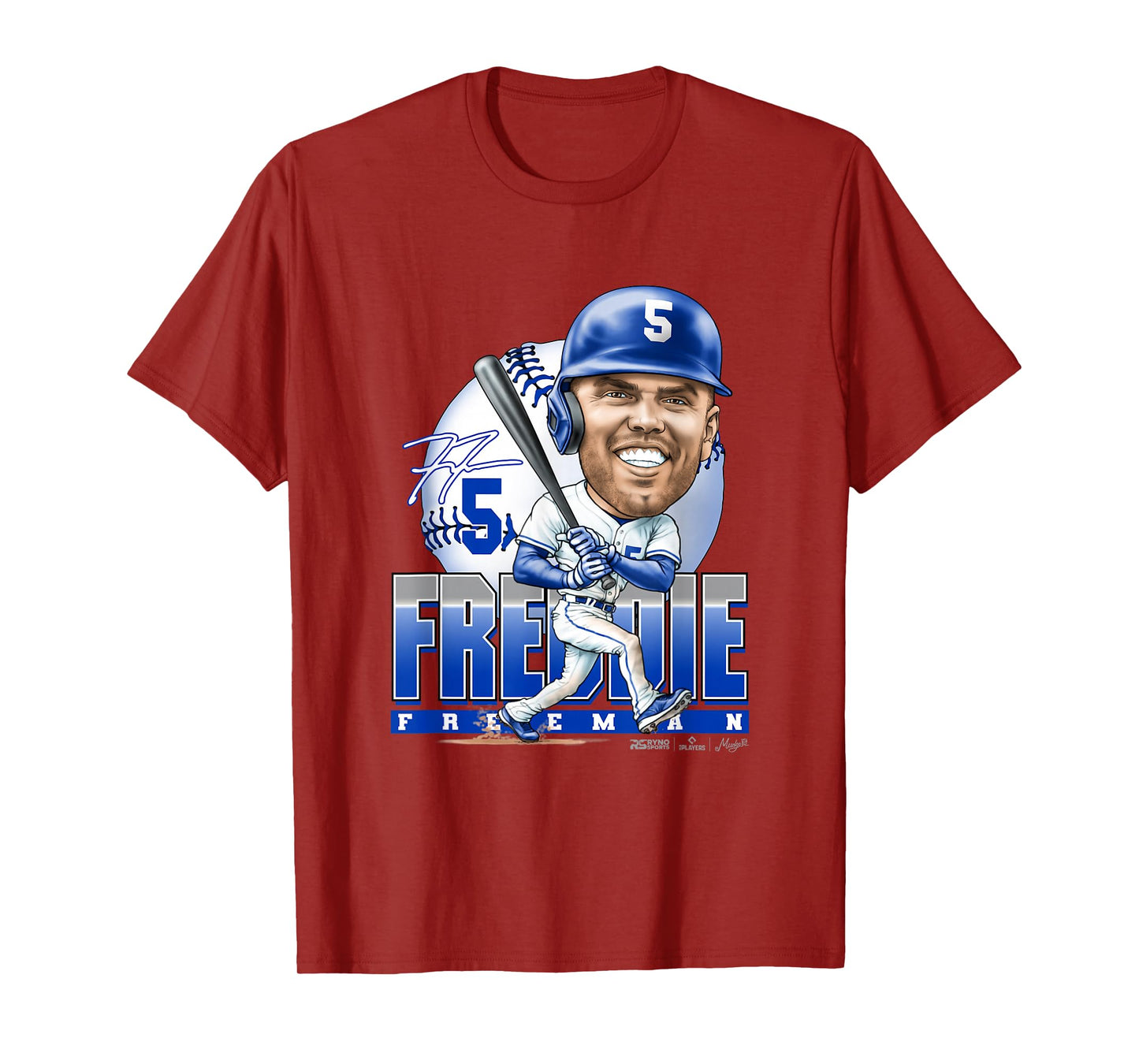 Freddie Freeman Los Angeles Baseball Mudge Studios T-Shirt