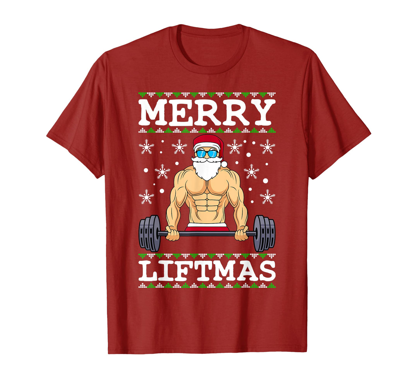 Merry Liftmas Bodybuilder Wiehnachten Ugly Christmas T-Shirt