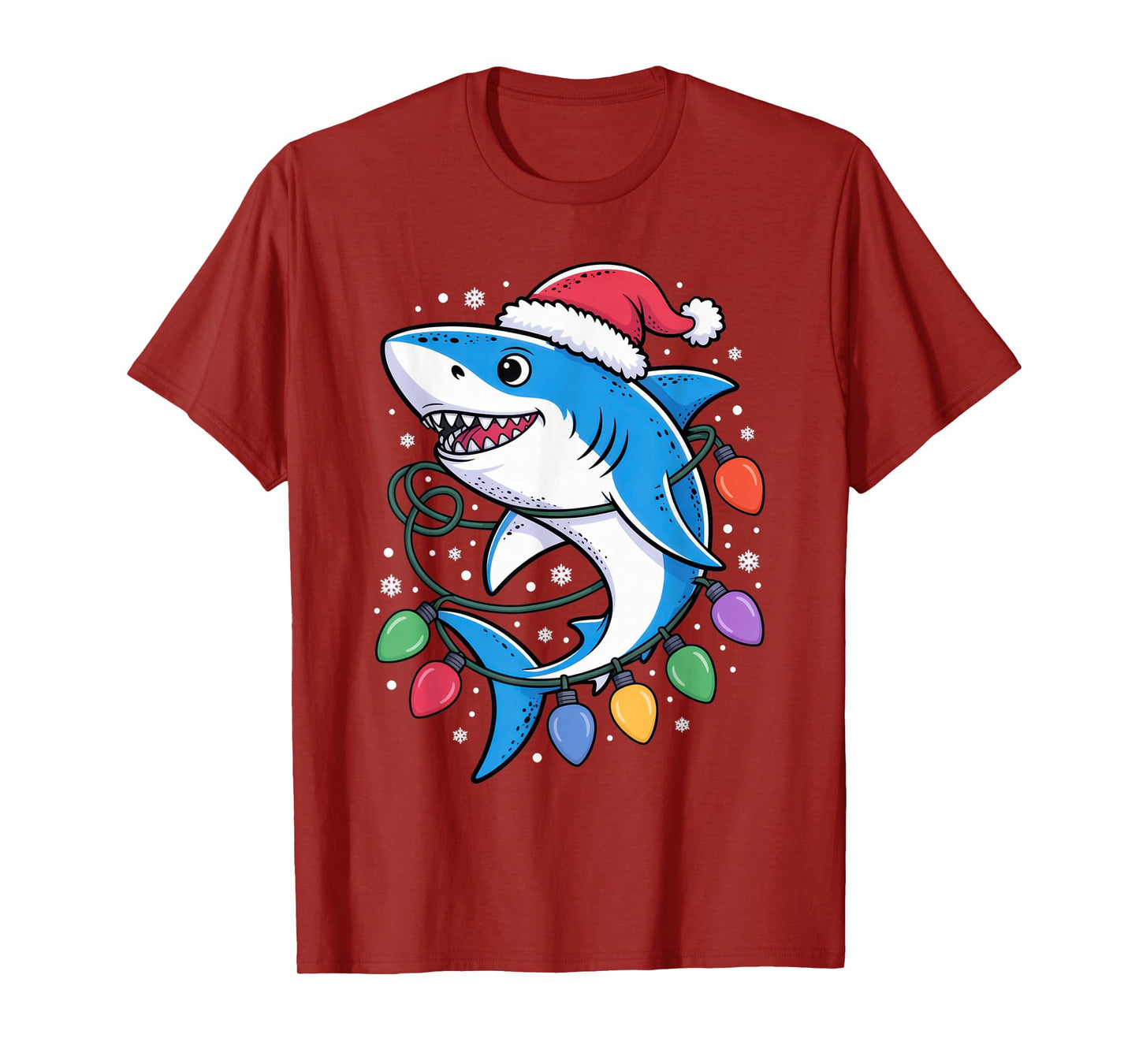 Santa Shark Dad Funny Holiday Ocean Vibes Christmas Sweater T-Shirt