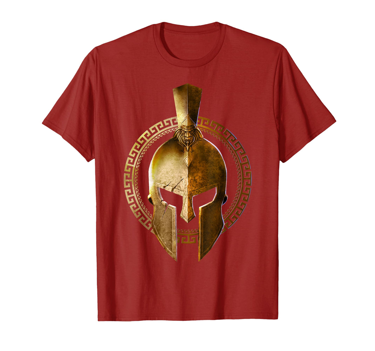 Golden Spartan Helmet Warrior Gladiator Gym - Workout T-Shirt