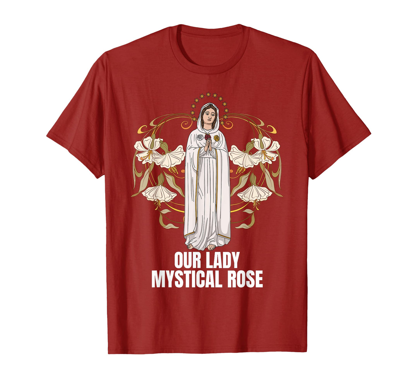 Our Lady Mystical Rose Marian Catholic T-Shirt