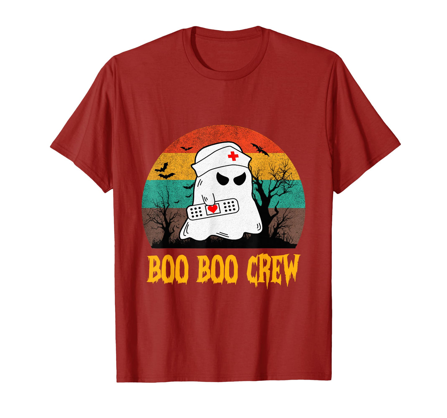 Boo Boo Crew Funny Nurse Shirt Halloween Ghost Costume Women T-Shirt