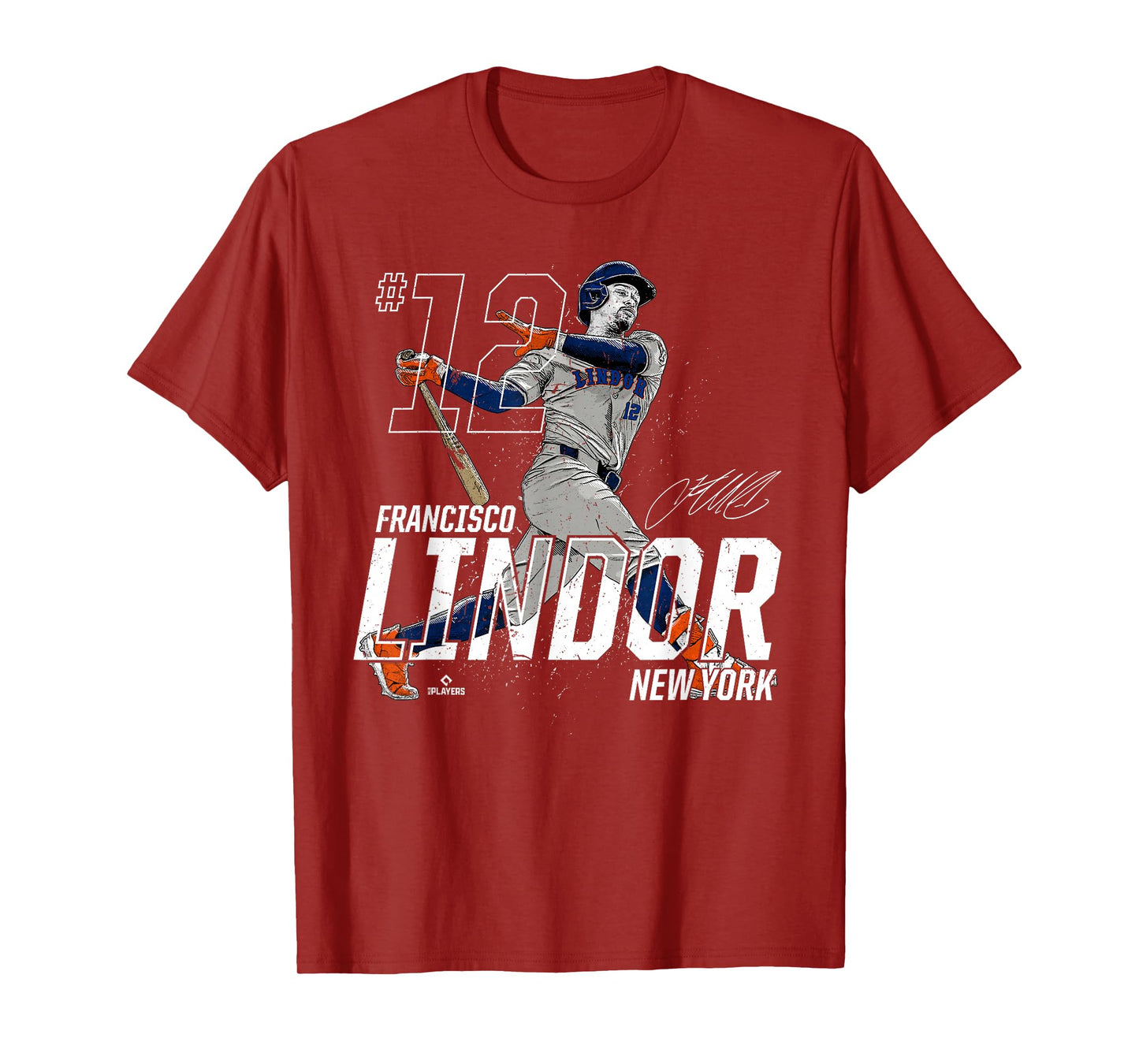 Dynamic Pose Francisco Lindor New York Baseball MLBPA T-Shirt