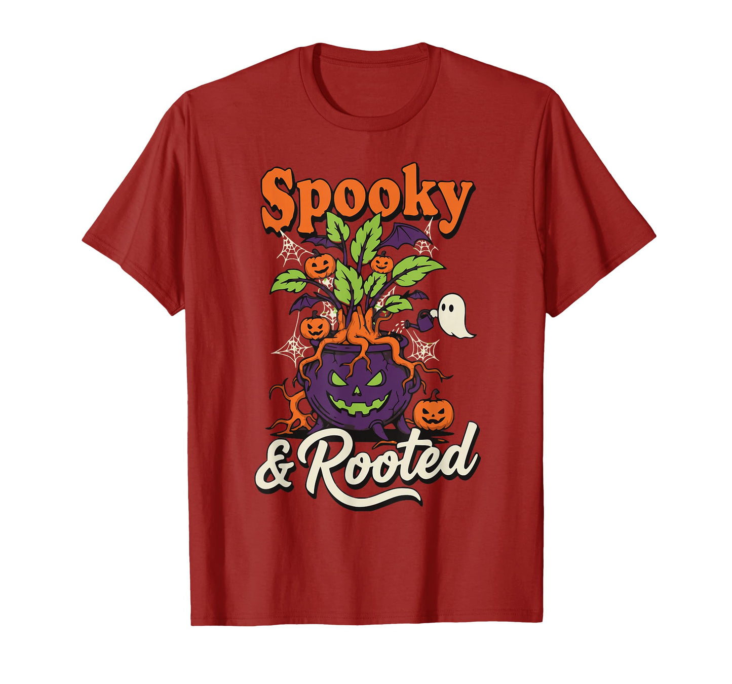 Spooky Rooted Halloween Plant Lover, Gardener, Plant dad T-Shirt