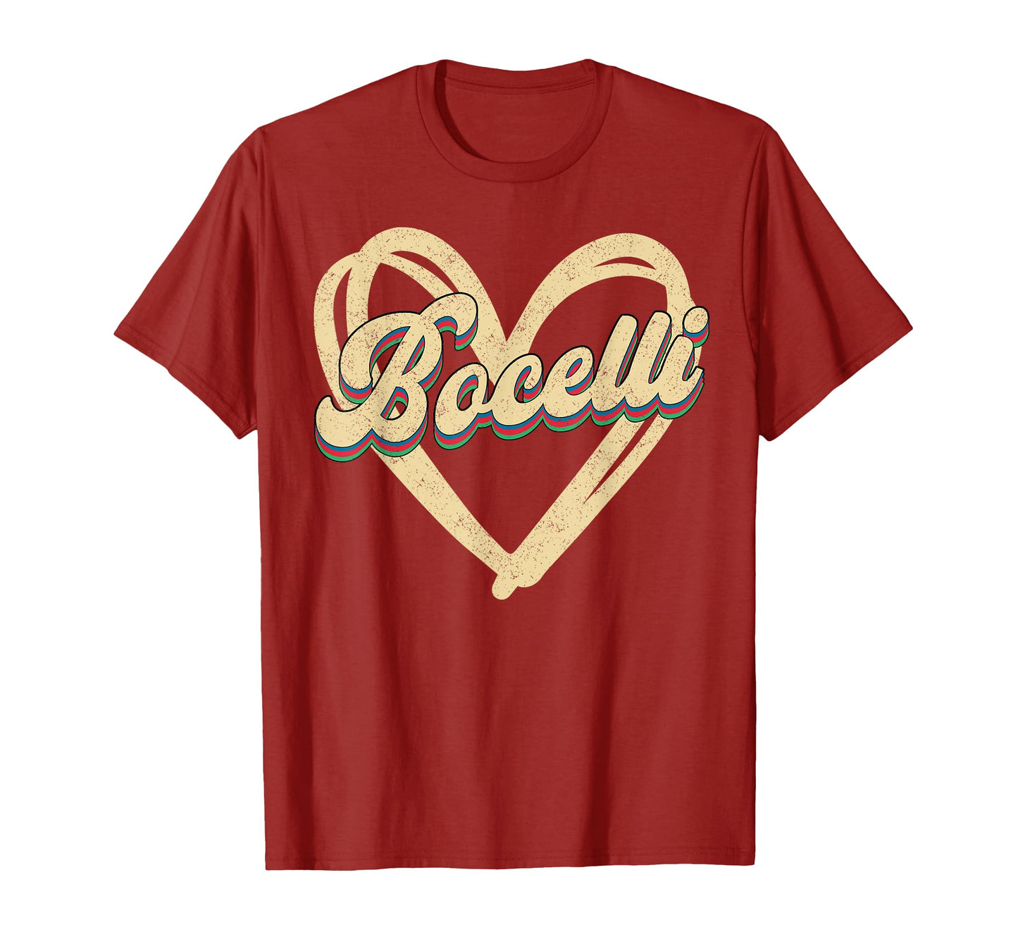 Bocelli Family Name I Love Bocelli Personalized Vintage T-Shirt