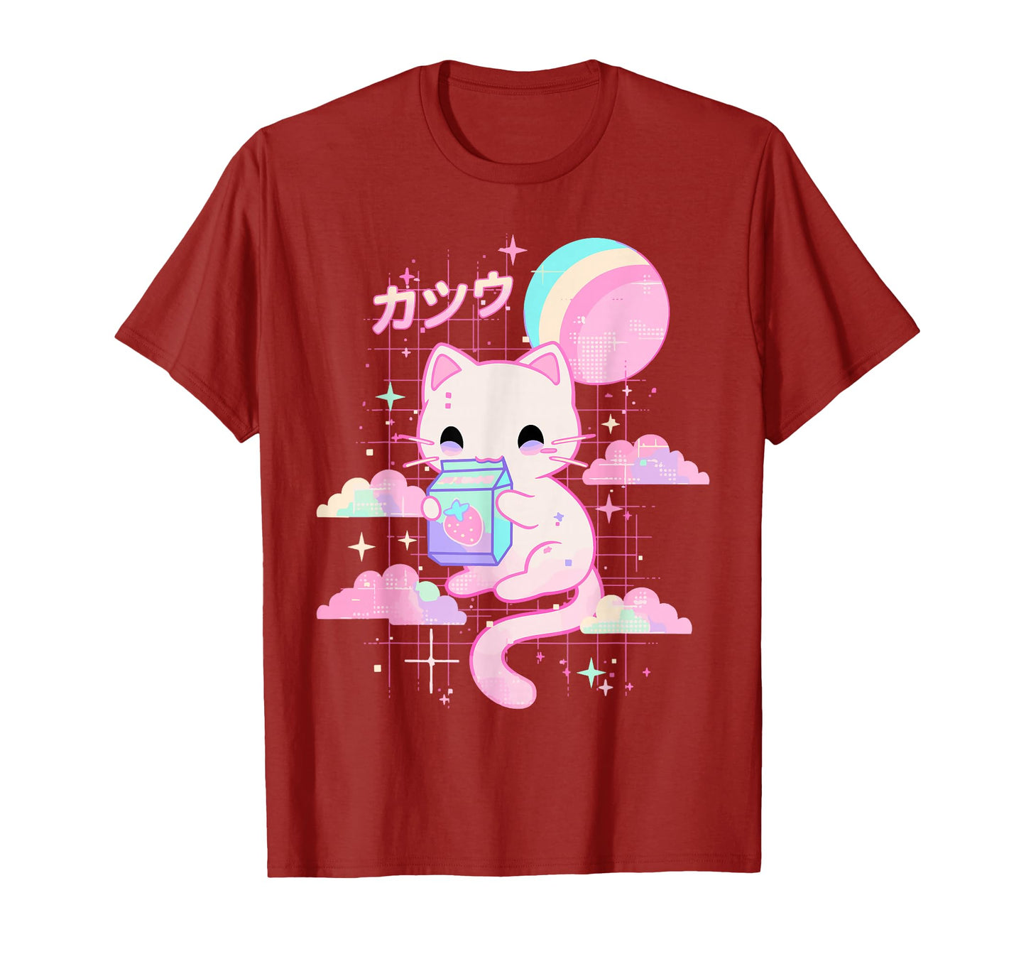 Cat Strawberry Milk Anime 90s Japanese Cat Japan T-Shirt