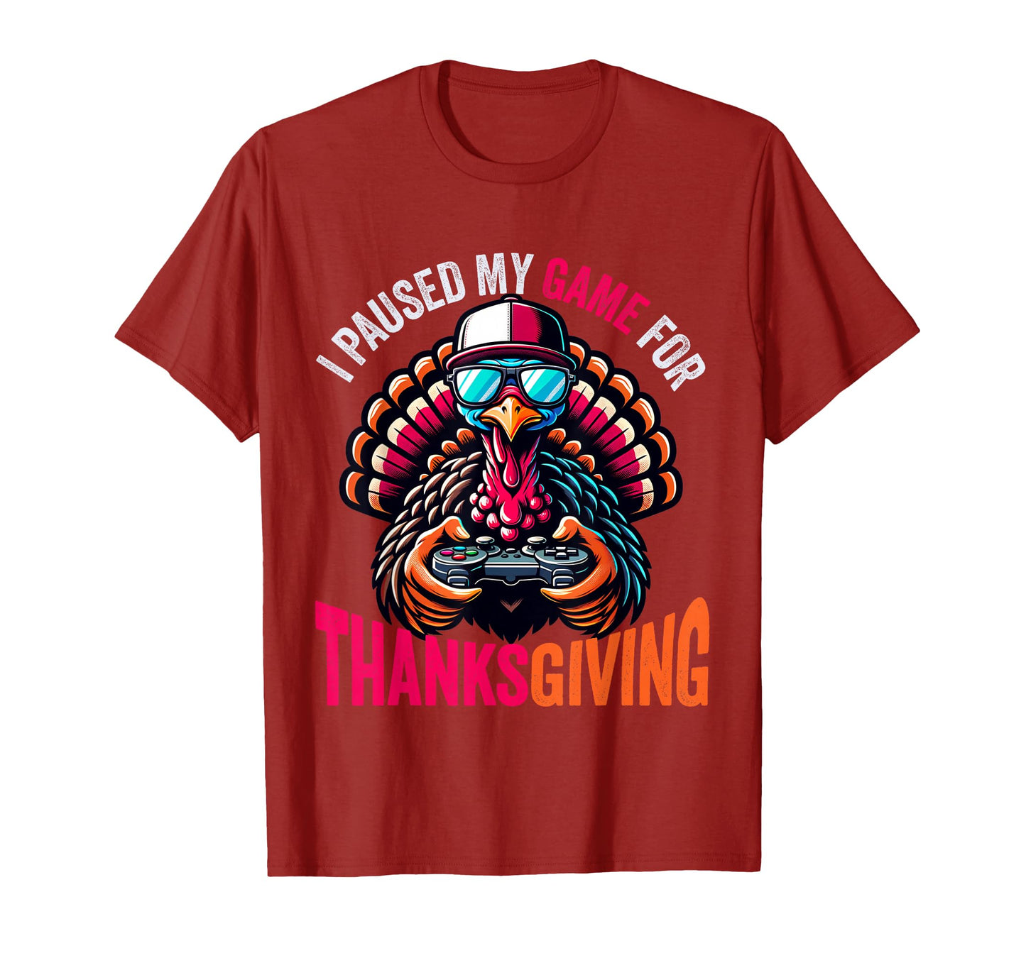 Gamer Thanksgiving Shirt Boys Kids Videogame Gaming Turkey T-Shirt
