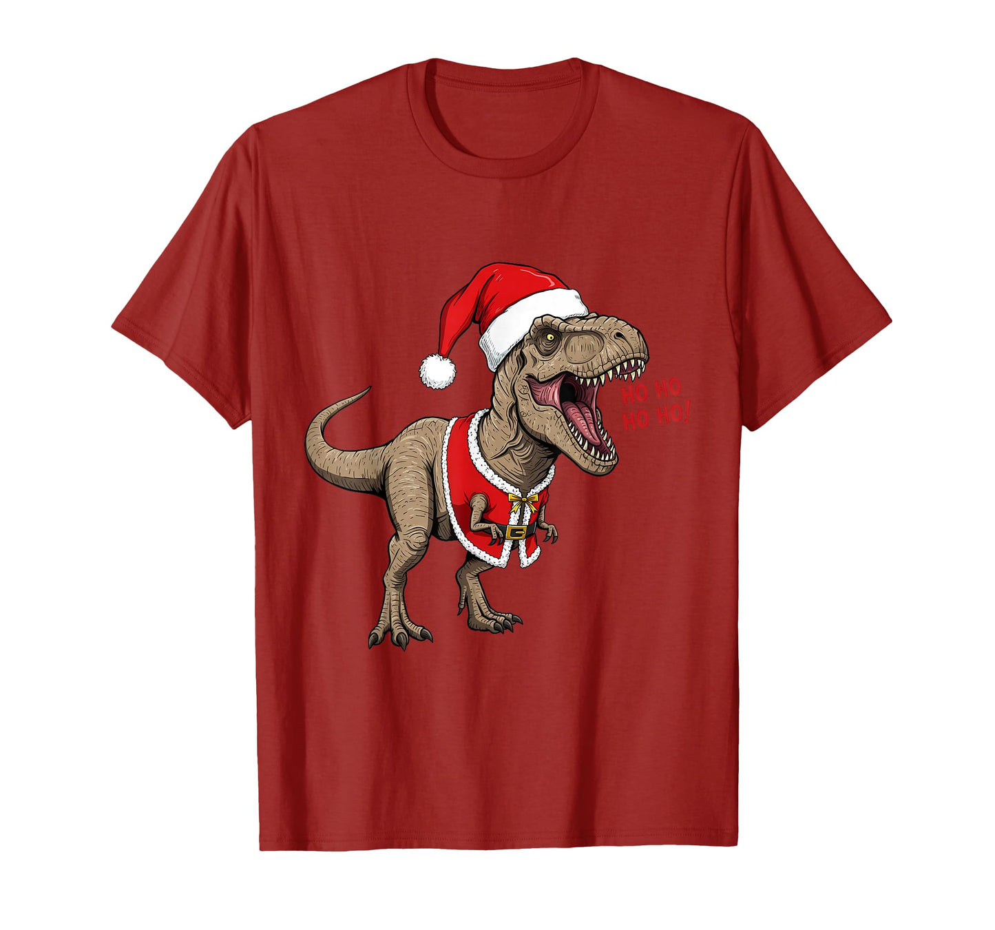Dino Claus Christmas Fun: Roaring T-Rex Holiday Cheer T-Shirt