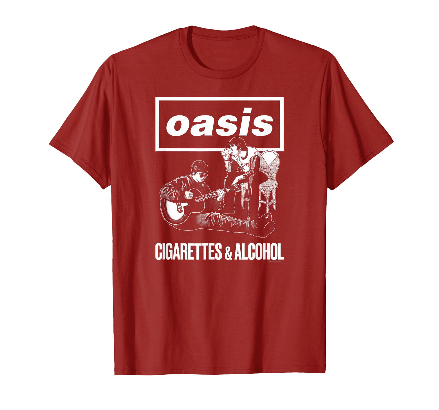 Oasis Black Unisex Classic T-Shirt - Cigarettes And Alcohol
