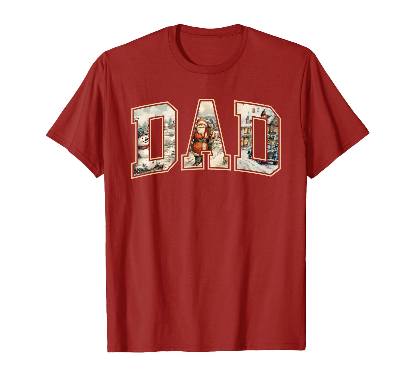 Dad Christmas Vintage Xmas Dad Family Matching Pajamas T-Shirt