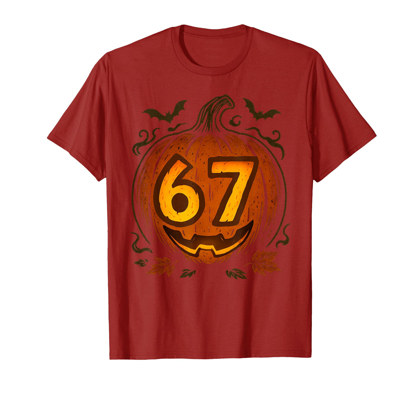67 Halloween Meme 6 7 Pumpkin Six Seven Numbers Funny Kids T-Shirt