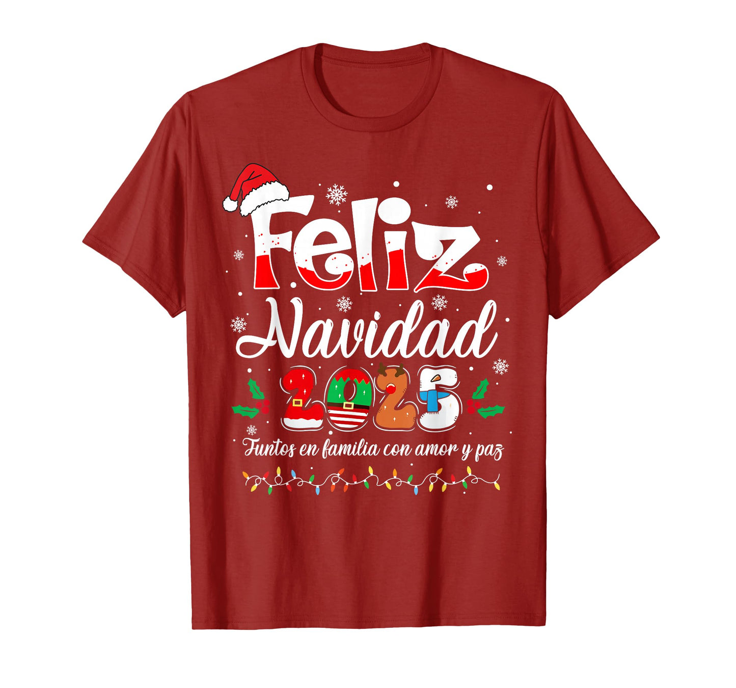 Feliz Navidad 2025 Matching Family Spanish Christmas Mexican T-Shirt