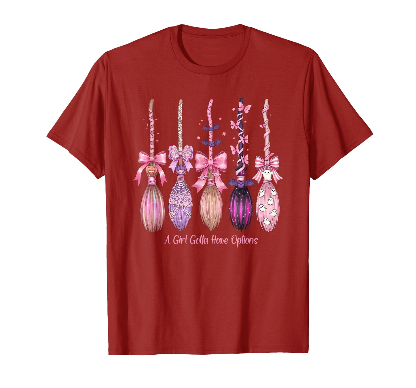 A Girl Gotta Have Options, Pink Coquette Girly Halloween T-Shirt