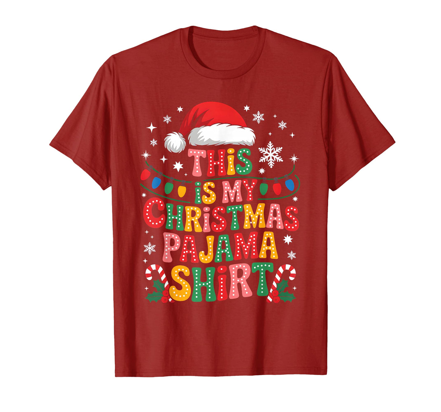 Groovy This is My Christmas Pajama Shirt Funny Xmas Family T-Shirt