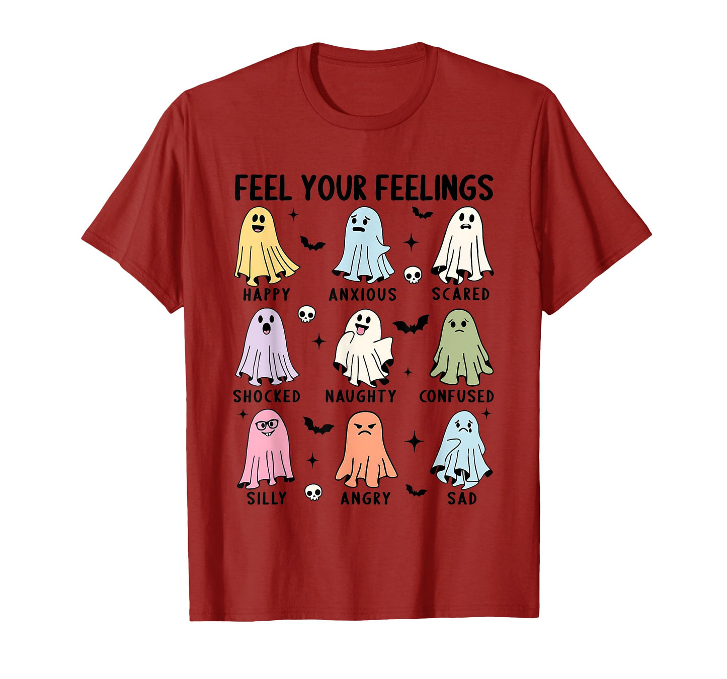 School Counselor Halloween Feel Your Feeling Mental Health T-Shirt