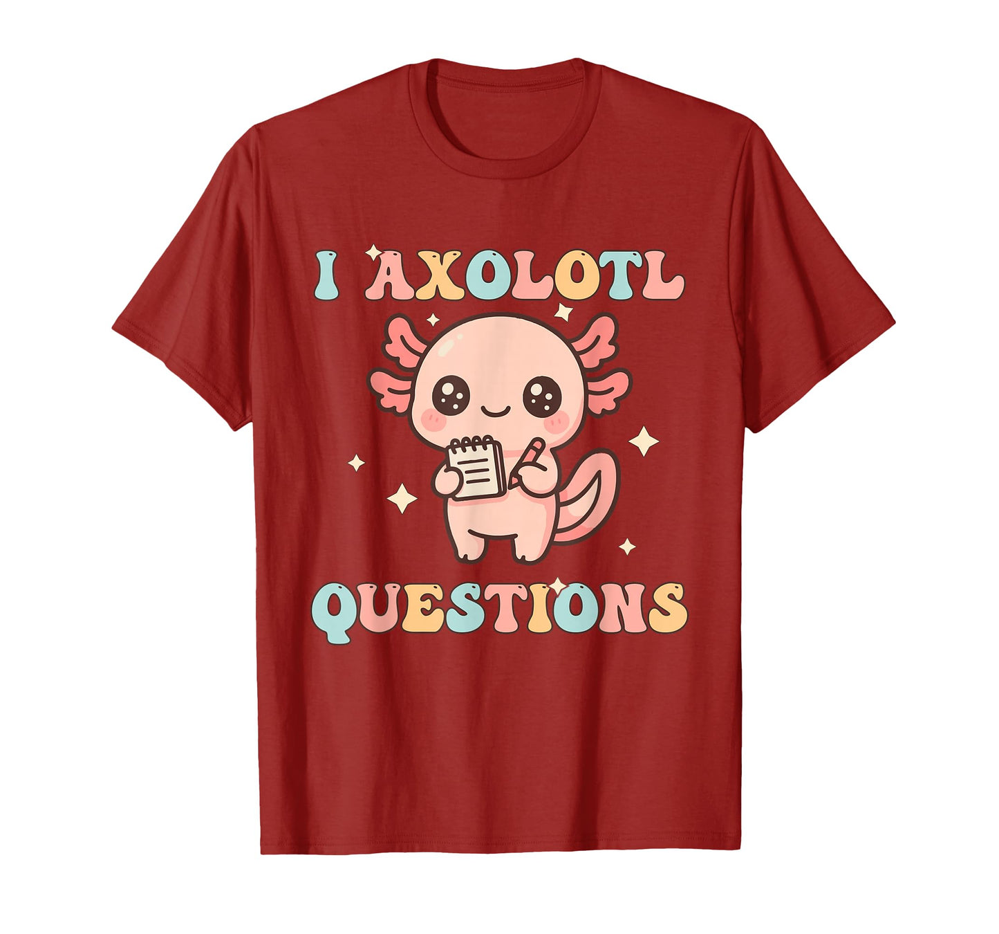I Axolotl Questions Funny Adults Youth Kids Retro Vintage T-Shirt