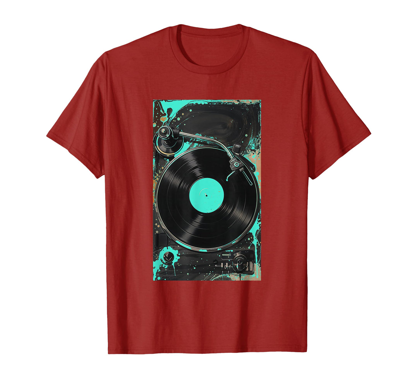 Teal Aqua For The Record Teal Aqua Graphic T-Shirt
