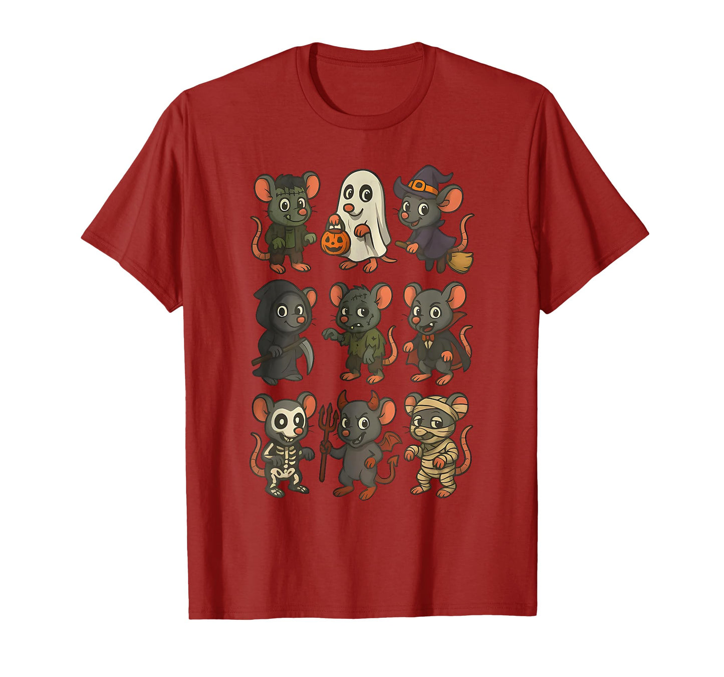 Cute Halloween Mice Mouse Family Pumpkin Ghost Costume Kids T-Shirt