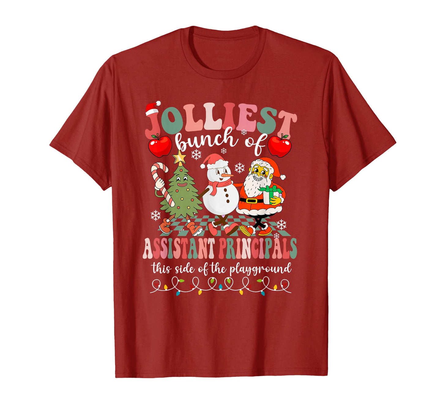 Funny Christmas Xmas Jolliest Bunch of Assistant Principals T-Shirt