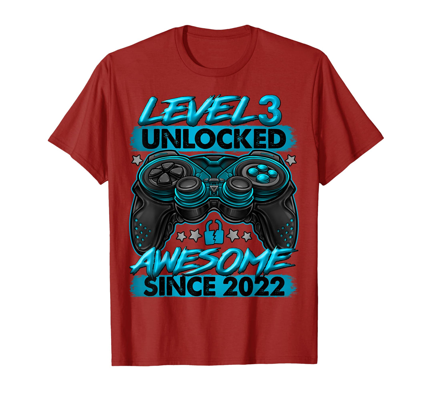 Level 3 Unlocked 3 Year Old Gifts For Boys 3rd Birthday Boy T-Shirt