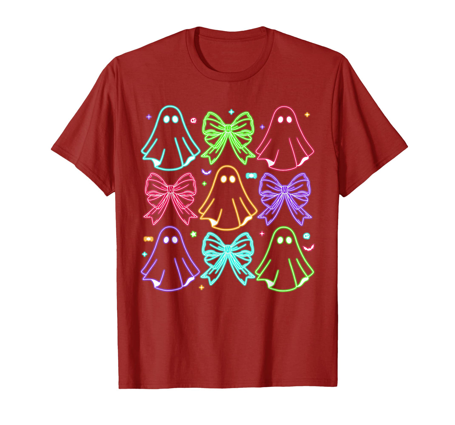 Funny Cute Boo Ghost Spooky Season Glow In Halloween Night T-Shirt
