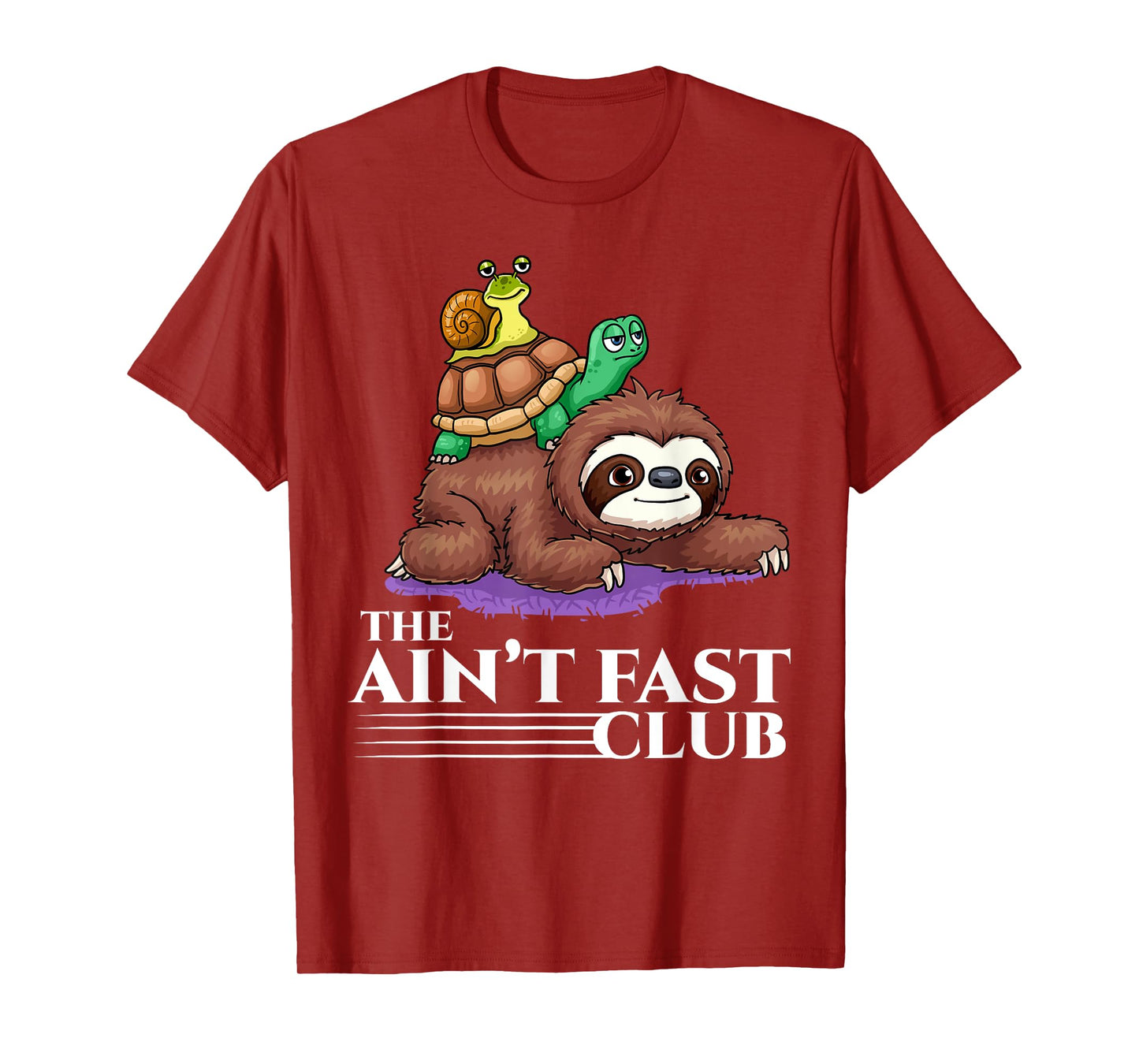 The Ain't Fast Club Funny Sloth Turtle Slow Running Animals T-Shirt