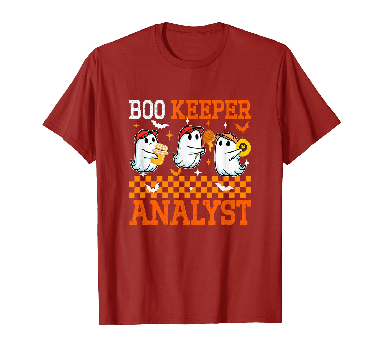 Boo Keeper Analyst Halloween Beekeeper Job Three Cute Boos T-Shirt