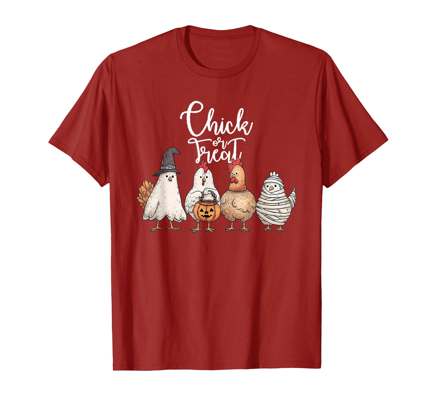 Chick Or Treat Halloween Witch Spooky Chicken T-Shirt