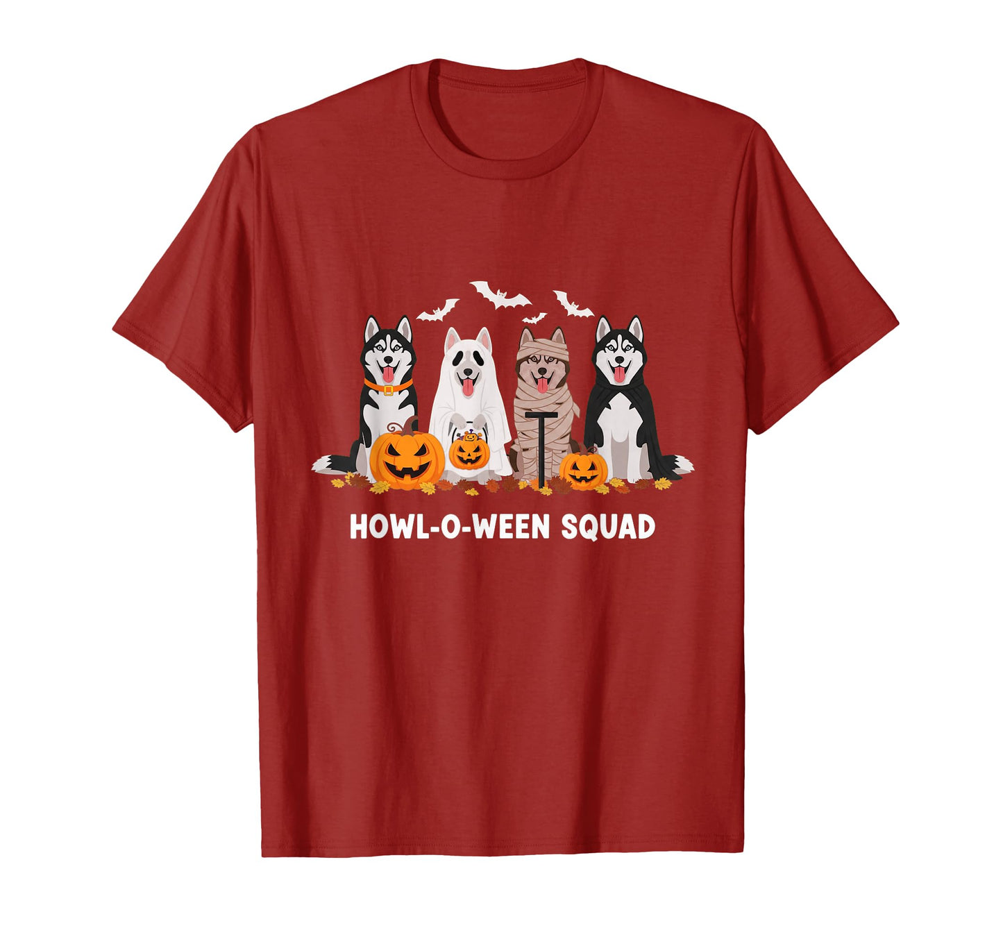 Funny Husky Ghost Dogs Halloween Husky Dog Mom Husky Lover T-Shirt