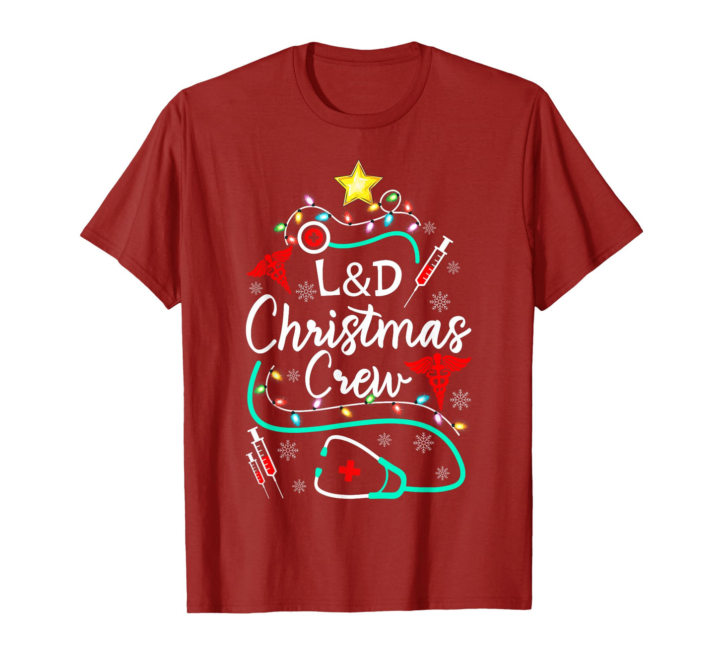 L&D Nurse Christmas Crew Funny Labor and Delivery Nurse Xmas T-Shirt
