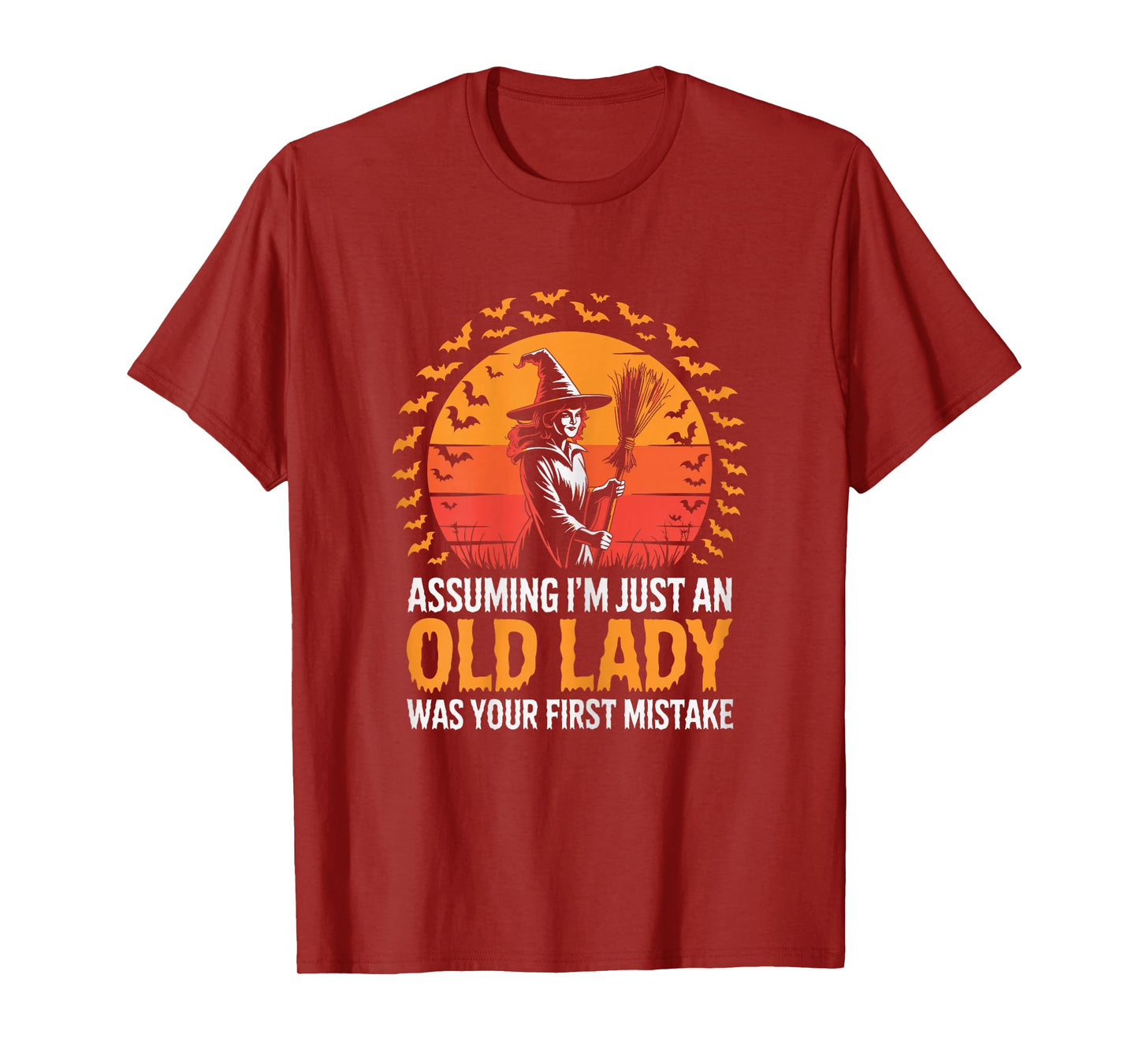 Assuming I'm Just an Old Lady was Your First Mistake Witch T-Shirt
