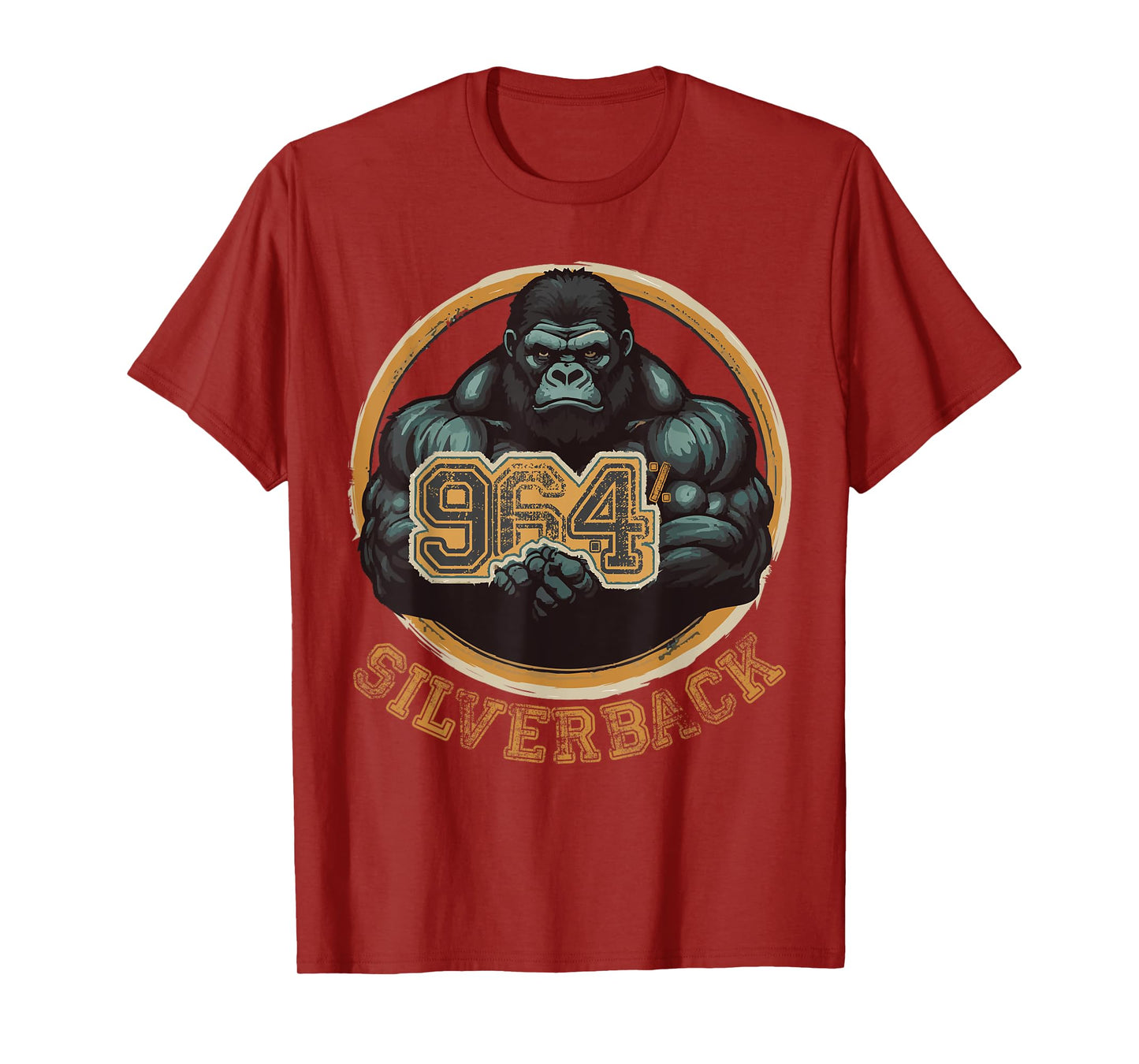 96.4% Silverback Gorilla, gym apparel, body building, gym T-Shirt