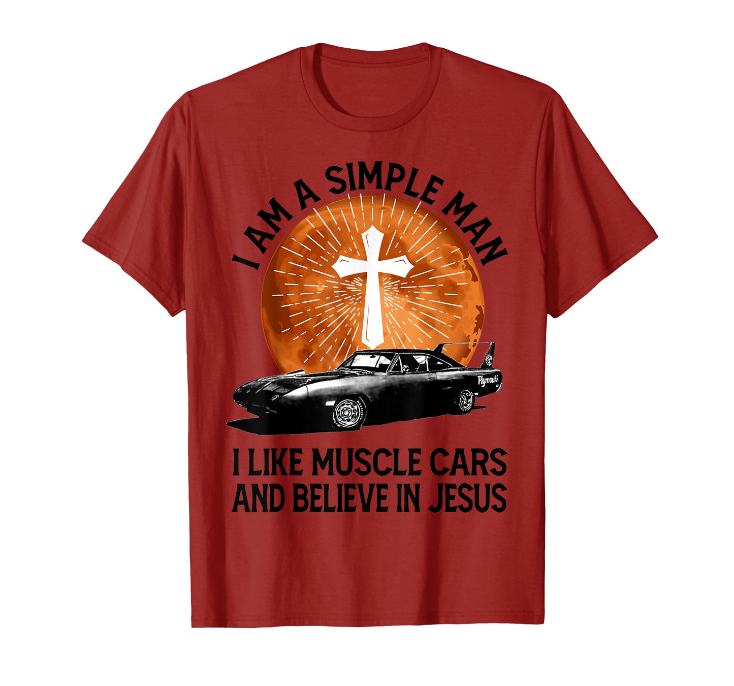 Retro I Am A Simple Man Tshirt for Muscle Car Lovers T-Shirt
