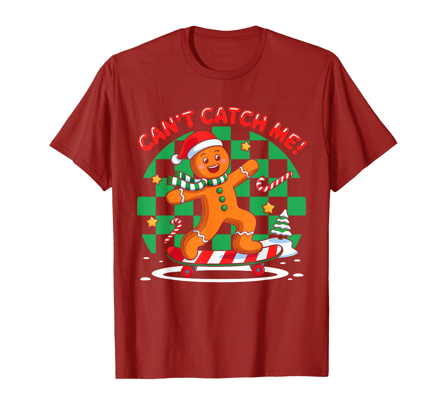 Can't Catch Me Gingerbread Christmas Cookies Toddler Boys T-Shirt