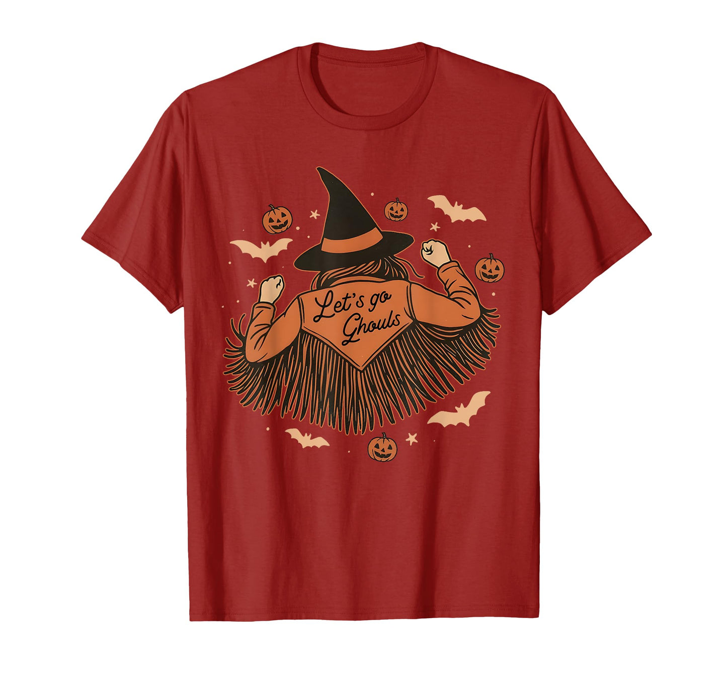 Vintage Lets Go Ghouls Funny Spooky Season Witchy Halloween T-Shirt
