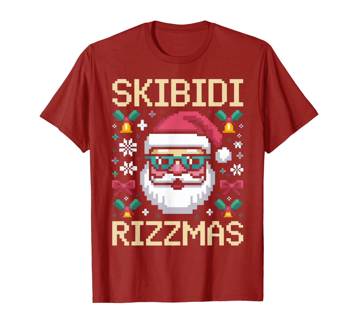 Skibidi Rizzmas Santa for Christmas Fun Holiday Vibes T-Shirt