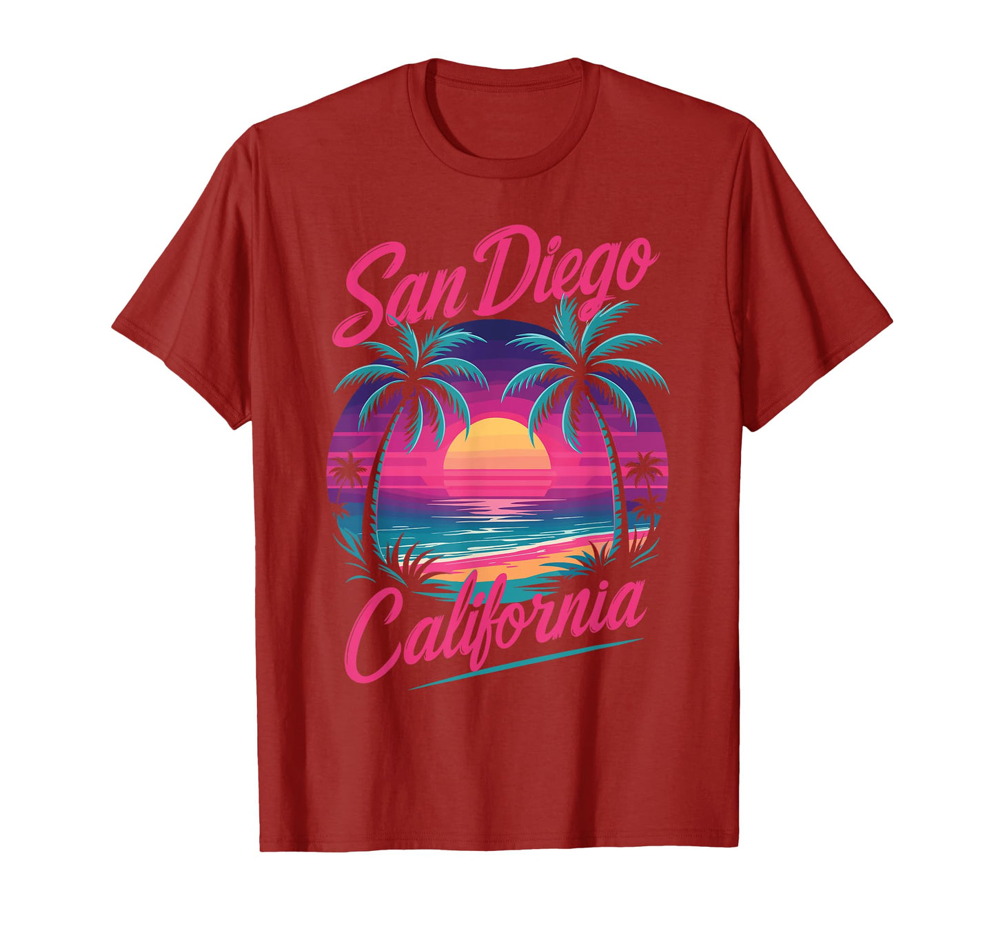 San Diego California Retro Vintage Sunset T-Shirt