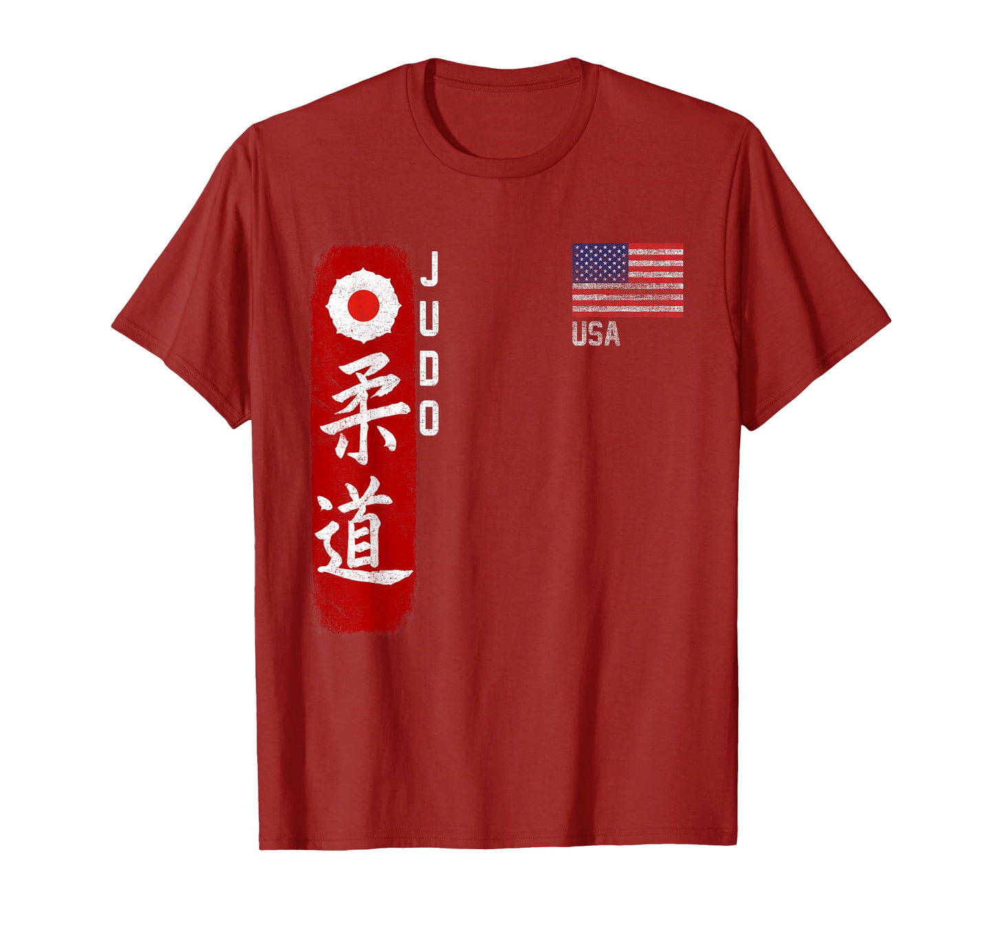 Judo Usa American flag Judoka Dojo Martial art America kanji T-Shirt for Women Men