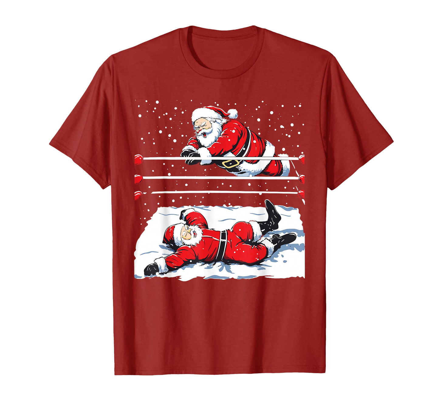 Santa Wrestling Lover Wrestler Christmas Xmas Pajama T-Shirt