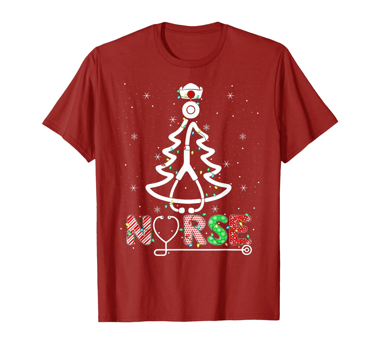 Nurse Christmas Tree Nursing Nurse Stethoscope Xmas T-Shirt