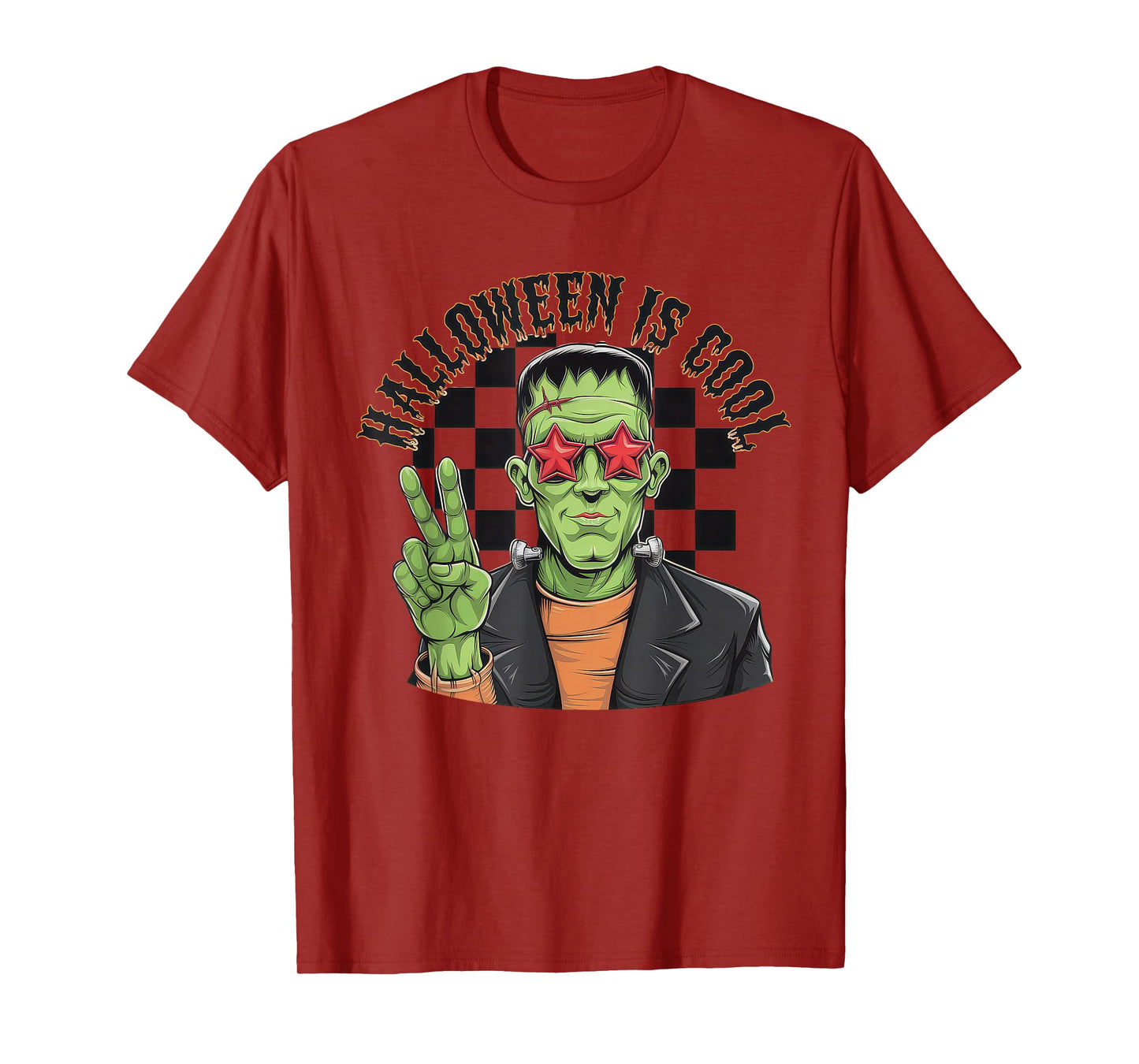 Halloween is Cool Tshirt Women Men Frankenstein Monster T-Shirt