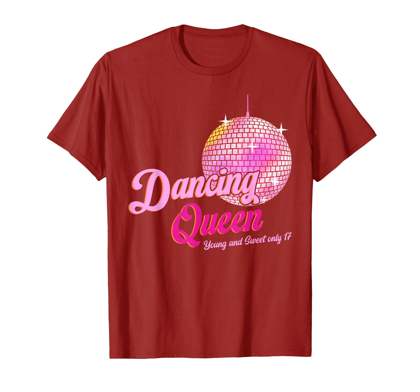 Dancing Queen Tee 17 Birthday Vintage Dancing Disco T-Shirt