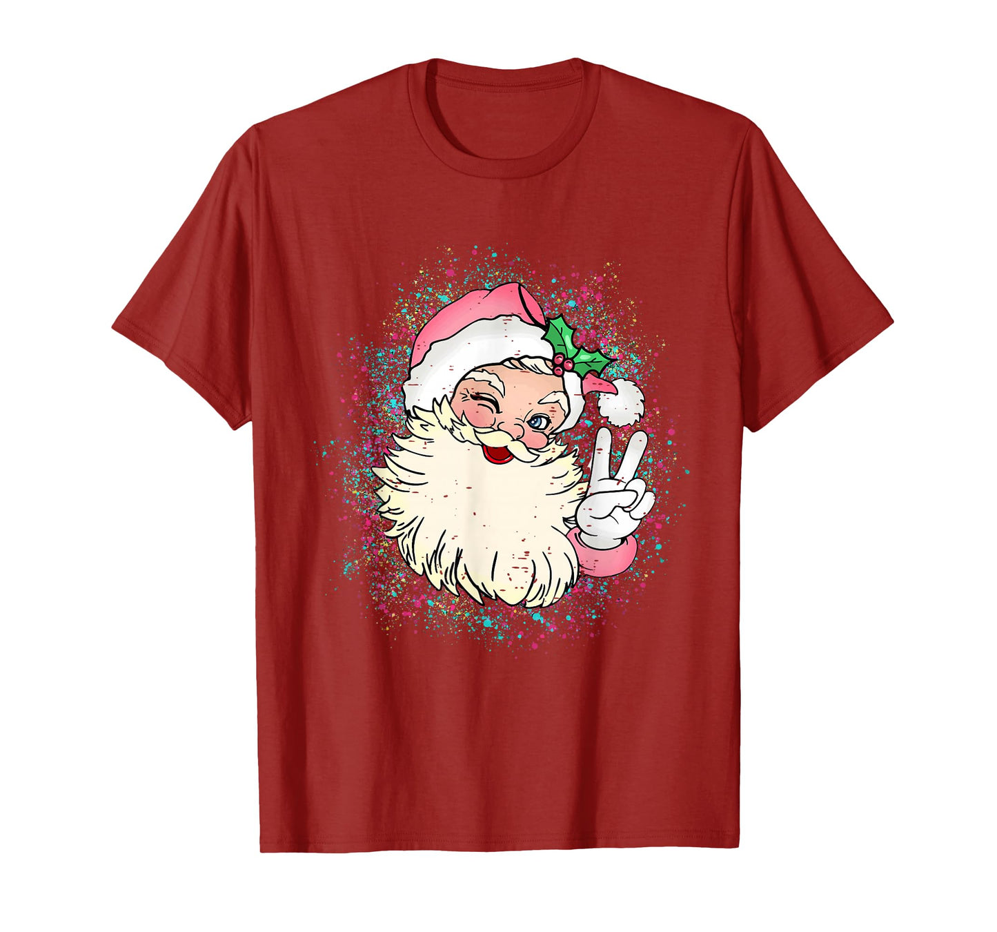 Funny Tis The Season Christmas Cute Pink Santa Xmas Holiday T-Shirt